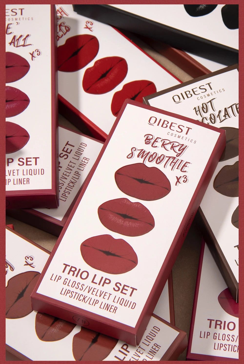 3pcs Matte Liquid Lipstick+Lip Liner Set Lip Glaze Makeup Nude Black Red Velvet Lip Gloss Long Lasting Lip Tint Cosmetics Kits