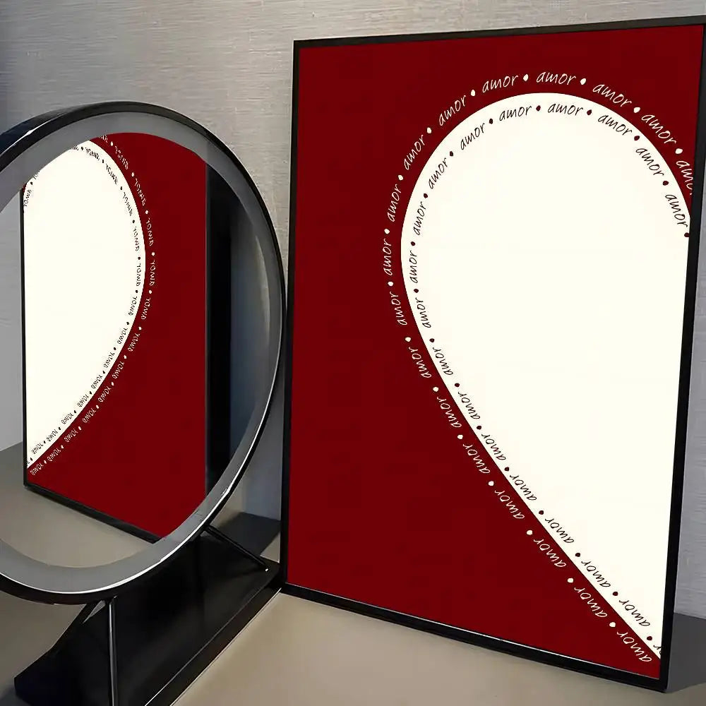Home decor heart shape Poster HD home decor sticky wall waterproof home living room bar aesthetic decor
