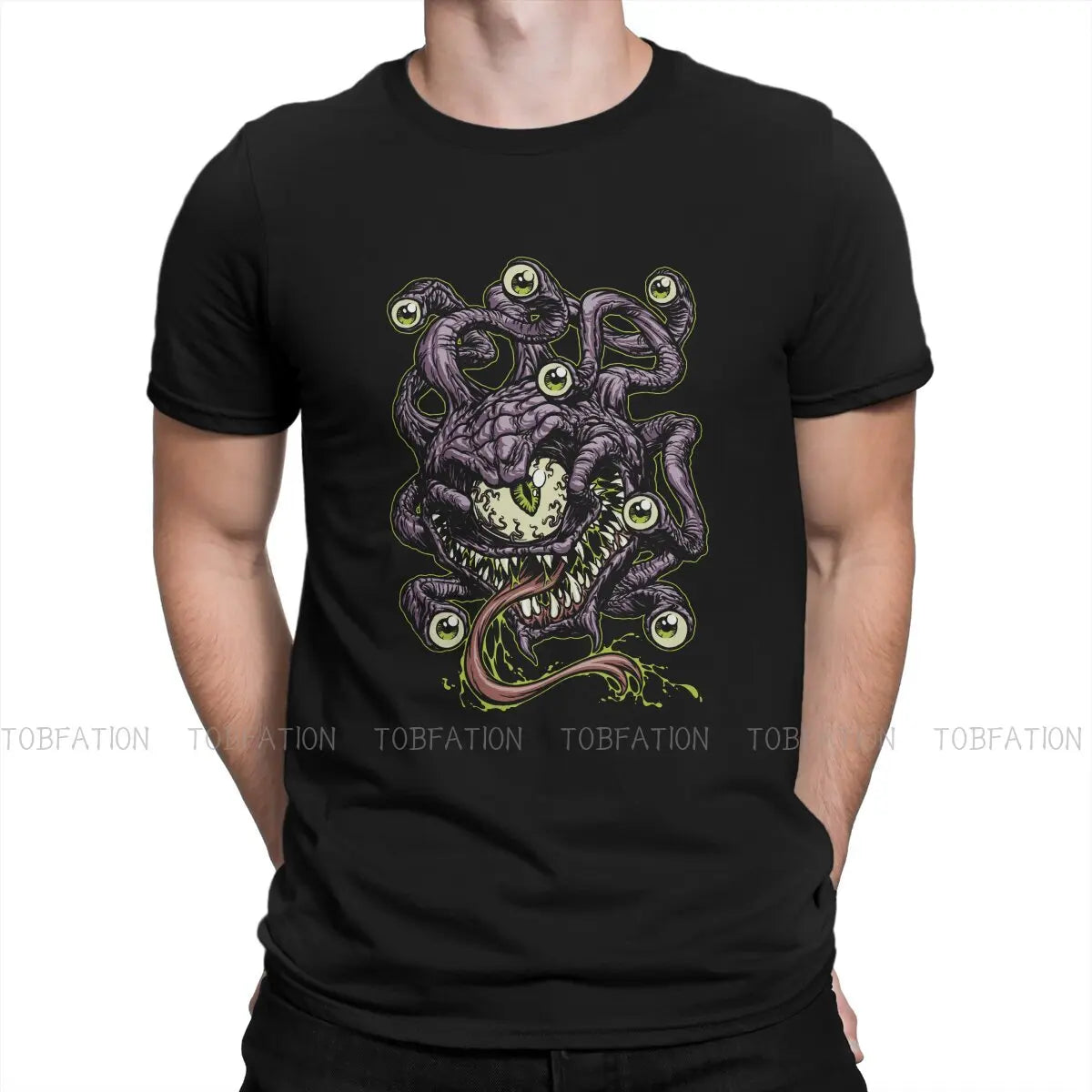 DnD BEHOLD Tshirt Homme Men's Clothes Blusas Loose Cotton T Shirt For Men