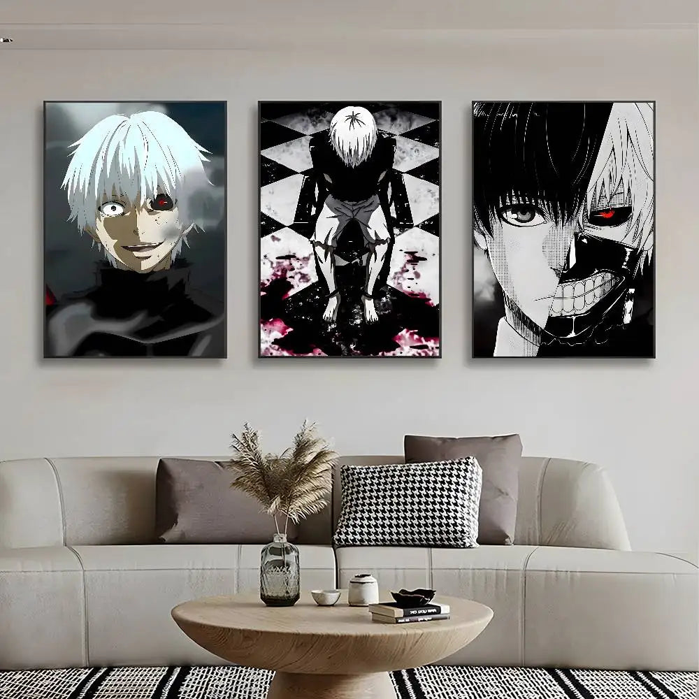 Anime T-Tokyo Ghoul Poster HD art sticky wall waterproof home living room bedroom bar aesthetic decoration