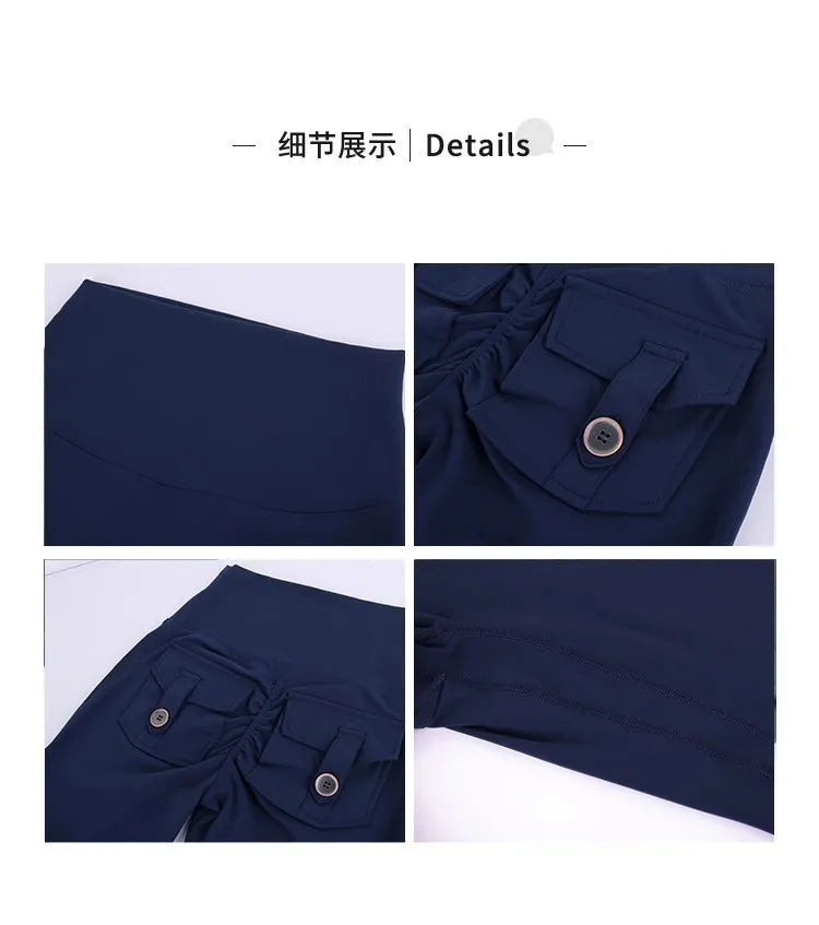 Women's Fitness Pants with High Waist and High Elasticity, Suitable for Running, Tight-fitting Sports and Yoga Pants