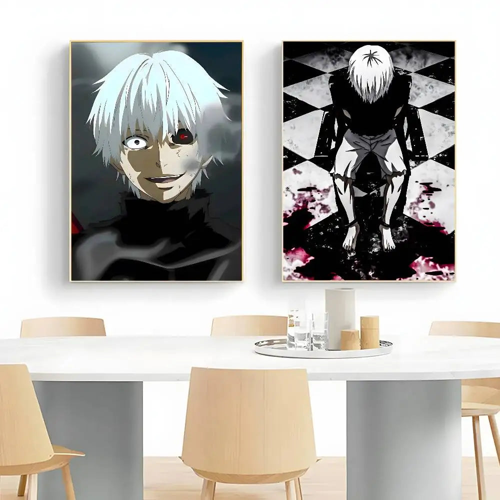 Anime T-Tokyo Ghoul Poster HD art sticky wall waterproof home living room bedroom bar aesthetic decoration