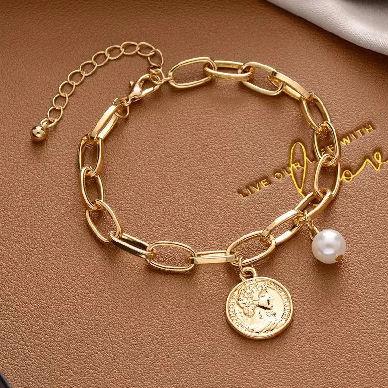 Fashion Heart of Ocean Pendant Bracelets New Shiny Blue Crystal Love  Bracelet for Women Valentine's Day Jewelry Wholesale