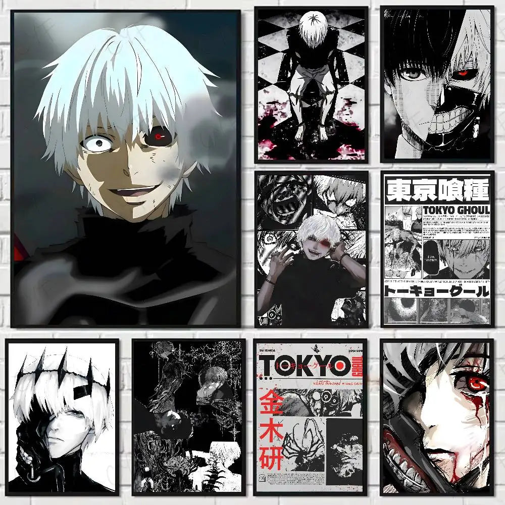 Anime T-Tokyo Ghoul Poster HD art sticky wall waterproof home living room bedroom bar aesthetic decoration