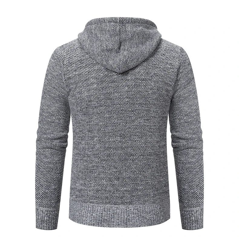Men's Clothes Knit Sweater Cardigan Hooded Jackets Fleece Warm Casual Jackets Autumn Winter Sweaters Coats