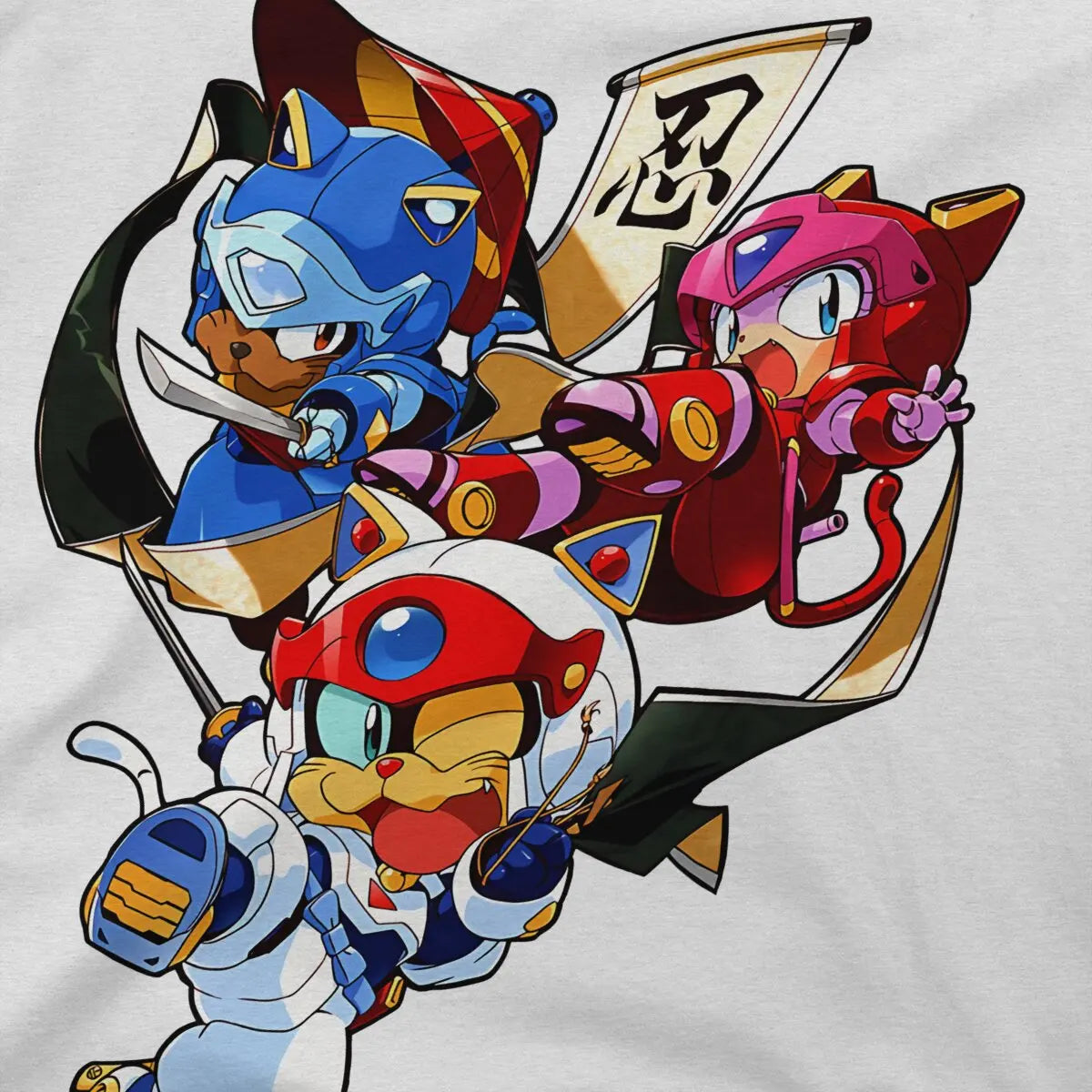 Samurai Pizza Cats Samurai Pizza Cats Tshirt Homme Men's Clothes Polyester T Shirt For Men