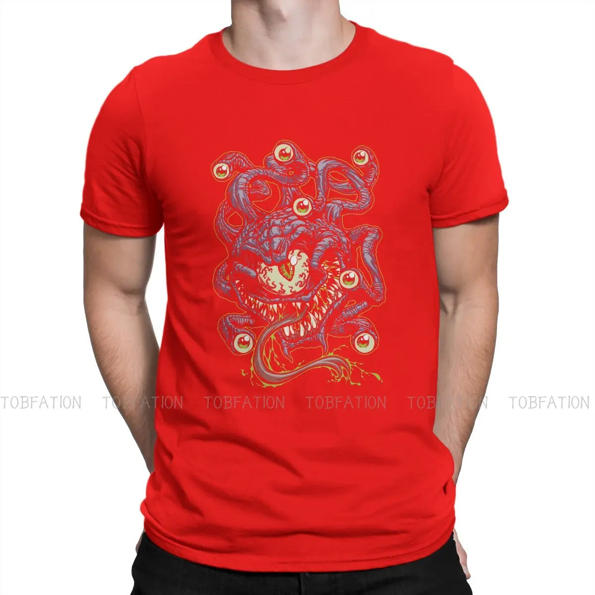 DnD BEHOLD Tshirt Homme Men's Clothes Blusas Loose Cotton T Shirt For Men
