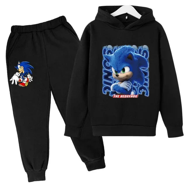 New Cars Sweatshirt Boy Sweatshirt Girls Lightning McQueen Sweatshirt Hoodies Pants 2Pcs Kids Tracksuits Children Clothing