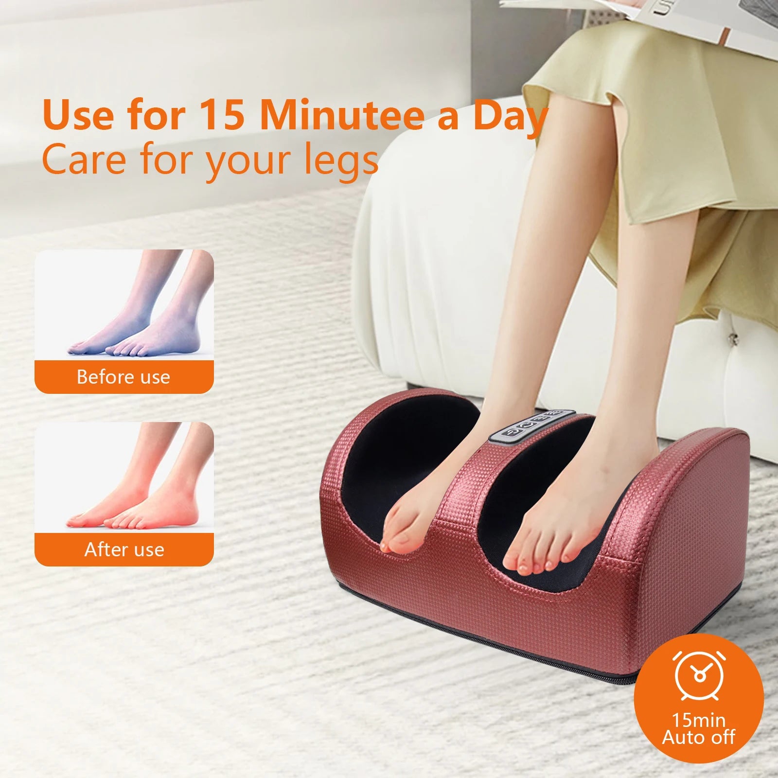 Foot massage machine Foot kneading foot leg massager electric heating home leg machine Christmas gifts, Valentine's Day gifts, M