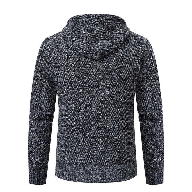 Men's Clothes Knit Sweater Cardigan Hooded Jackets Fleece Warm Casual Jackets Autumn Winter Sweaters Coats