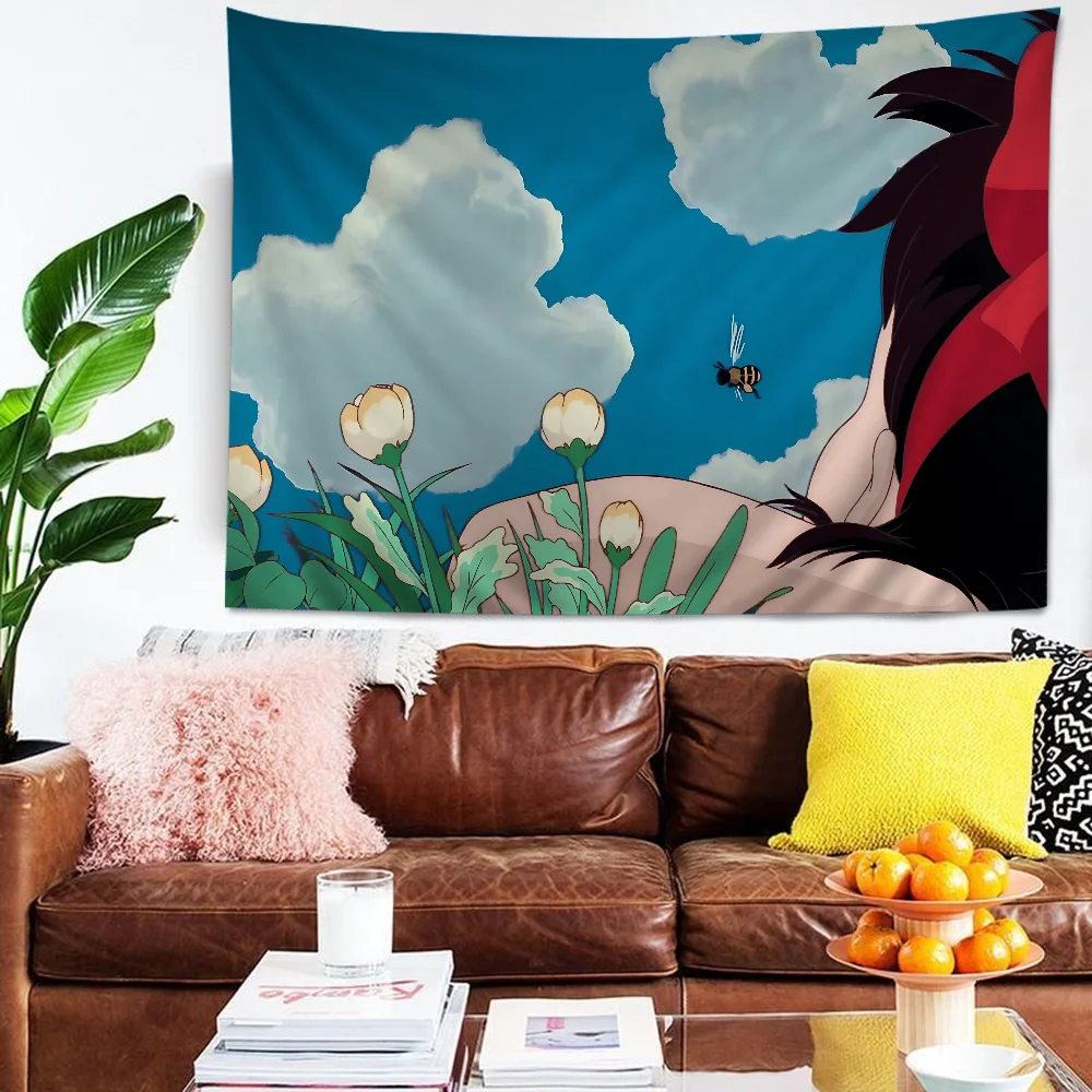 Kikis Delivery Cartoon Tapestry Art Science Fiction Room Home Decor Wall Hanging Home Decor