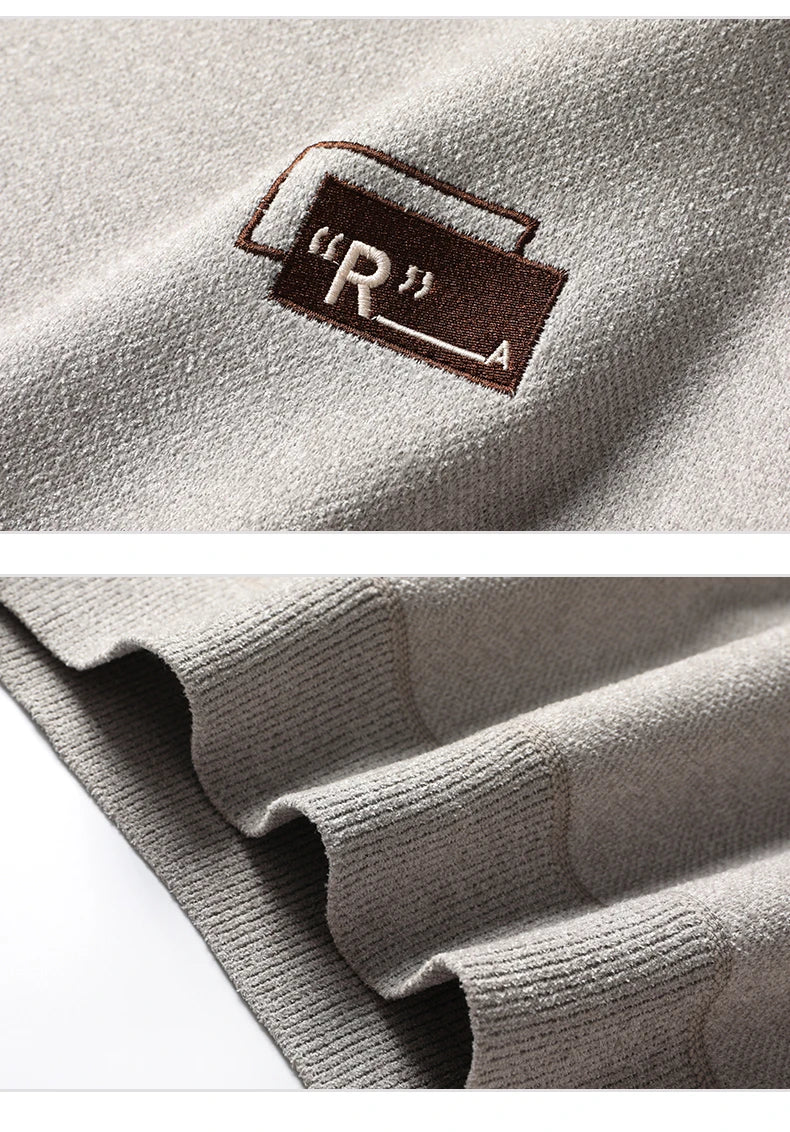 Mens Fashion Sweater Thick Fleeced Top Clothes Casual Pullovers  Jumpers Autumn Winter Men's Clothes