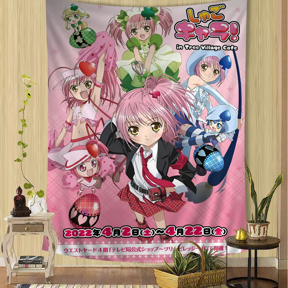 Shugo Chara Japan Cartoon Tapestry Art Science Fiction Room Home Decor Wall Hanging Home Decor