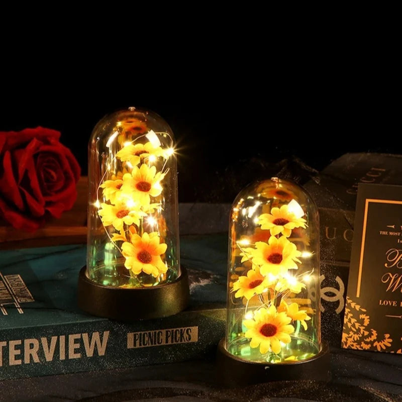 Graduation season gift small sunflower plastic set Mother's Day send wife send mother Valentine's Day eternal flower gift Birthd