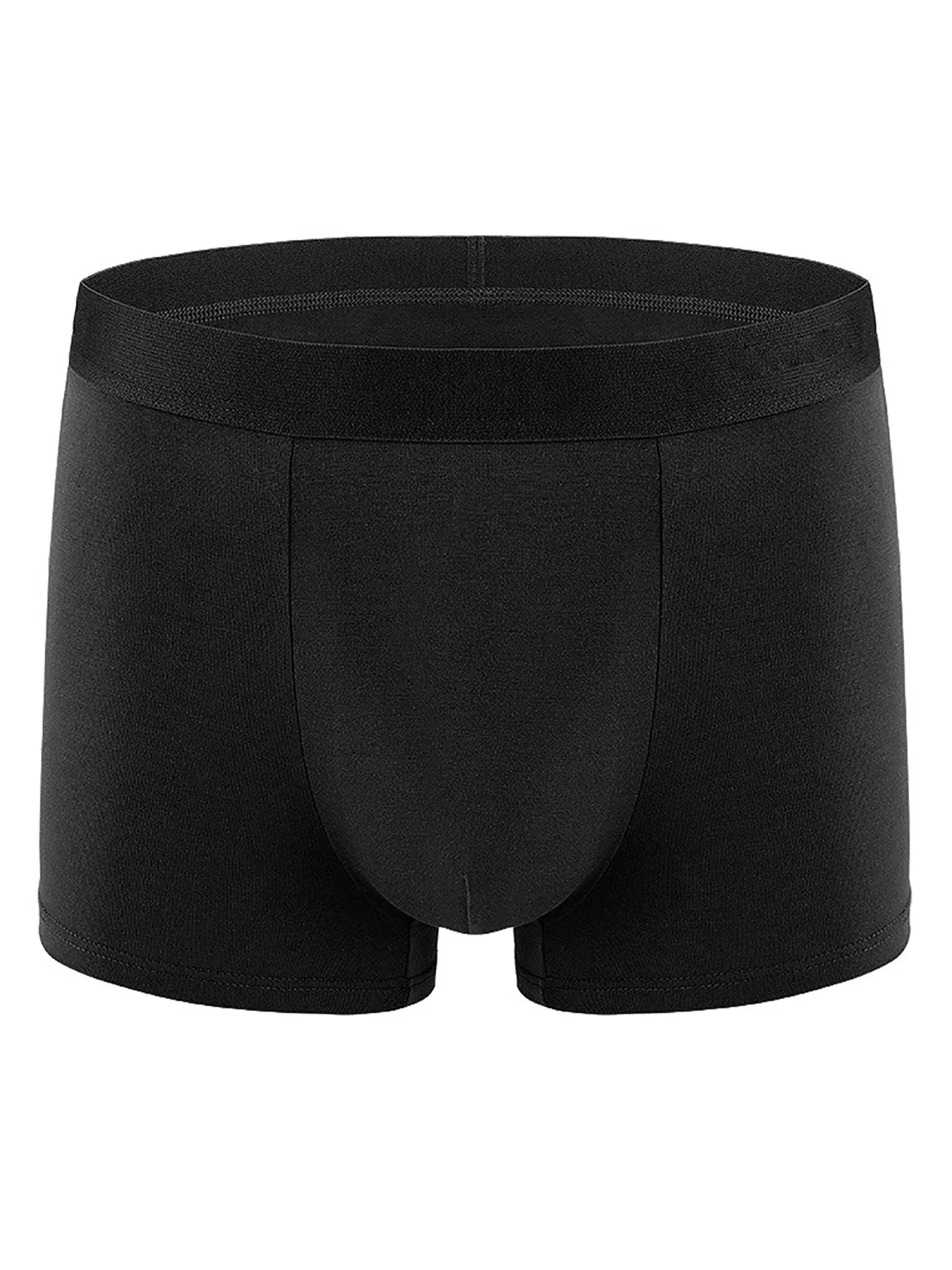 A must-have for everything! 5 pieces of black men's boxer briefs, comfortable and simple daily all-season underwear set