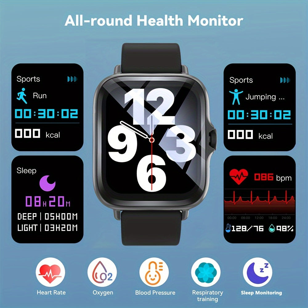 Smart Watch For Men And Women Wireless Calling Dial, Heart Rate Monitor, Multi-Sport Mode Sports Watches, Custom Wallpaper, Activity Monitoring, For IOS/Andriod