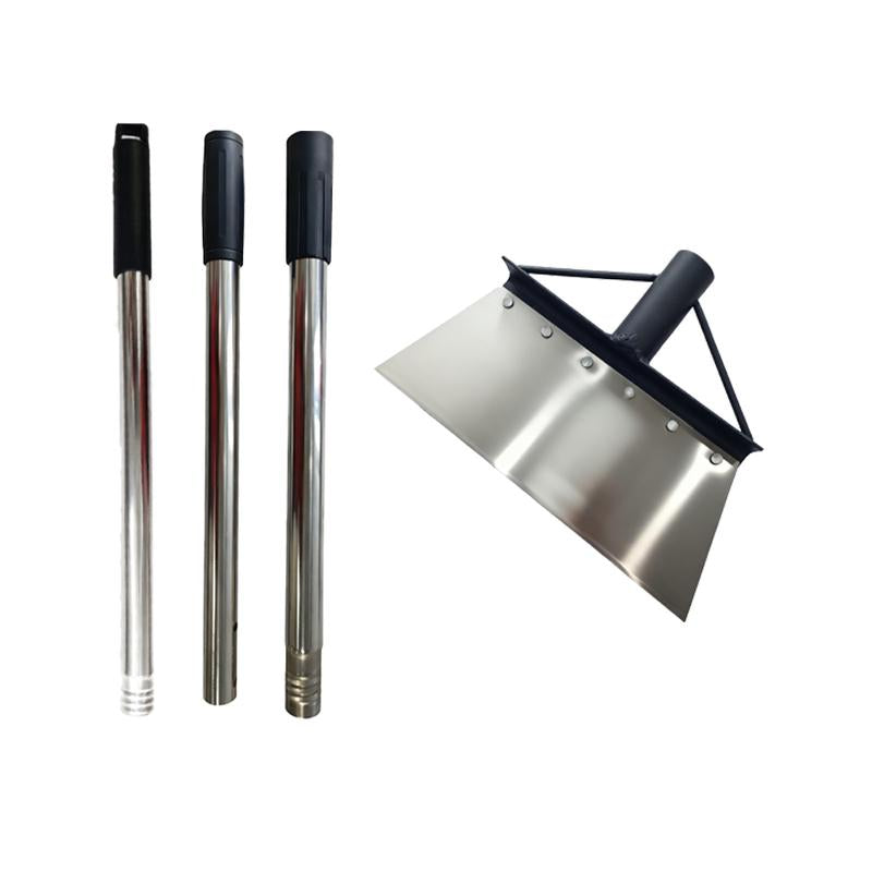 Garden Flat Shovel - Snow Ice Scraper,Multifunctional Garden Cleaning Shovels, Heavy Duty Floor Scrapers Long Handle,Metal Weeding Scraper for Lawn Edging, Snow Ice Removal