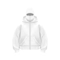 Balaclava Men Zip Hoodie Winter Warm Casual Sweatshirt Y2K with Hooded Face Mask Zipper Design Sports Jacket Outdoor Activities
