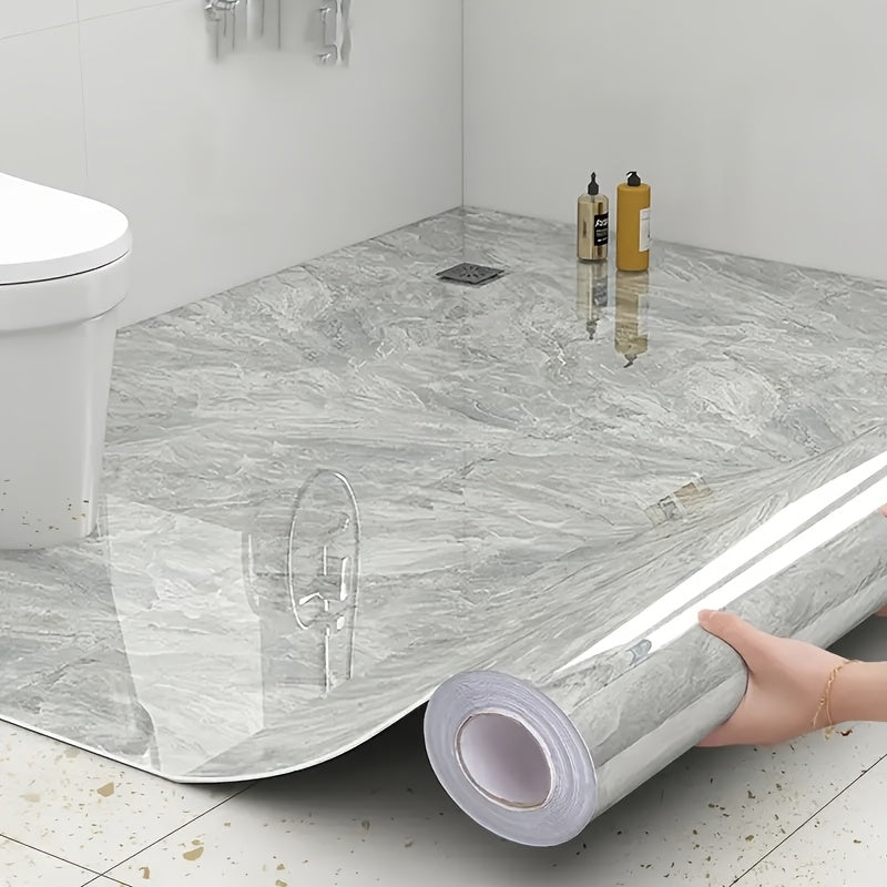 Waterproof Peel & Stick Marble Wallpaper - Self-Adhesive Vinyl Bathroom Wall Stickers with Realistic Veining, High Quality Textured Marble Design for Moisture-Resistant Home Decor, Easy Install Classic Style Wallpaper for Bat