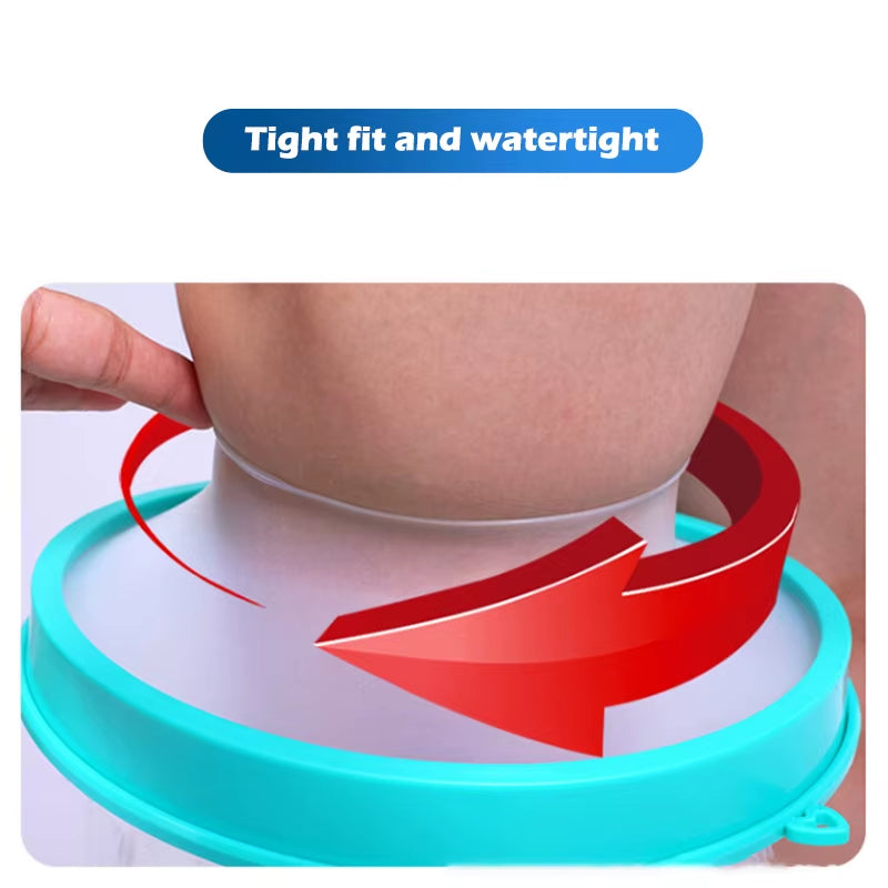 Blue Shower Cover Adult Waterproof Sealed Cast Bandage Protector Wound Fracture Leg Foot Arm Palm Bath Protective Ring Sleeve