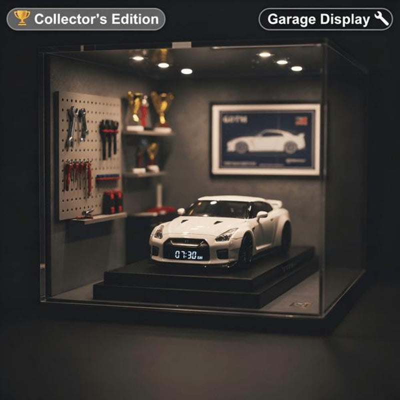 Hypercar Alarm Clock, Realistic Engine & Light Effects, Sports Car Ornament, Sports Car Alarm Clock with Crystal Clear LED Display Screen, the Best Gift for Cars Enthusiasts