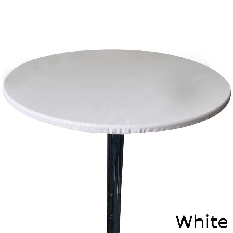 New 60-140Cm Weding round Table Cover Waterproof Case Dining Table Oil-Proof Elastic Tablecloth Fitted Wedding Decoration Hotel