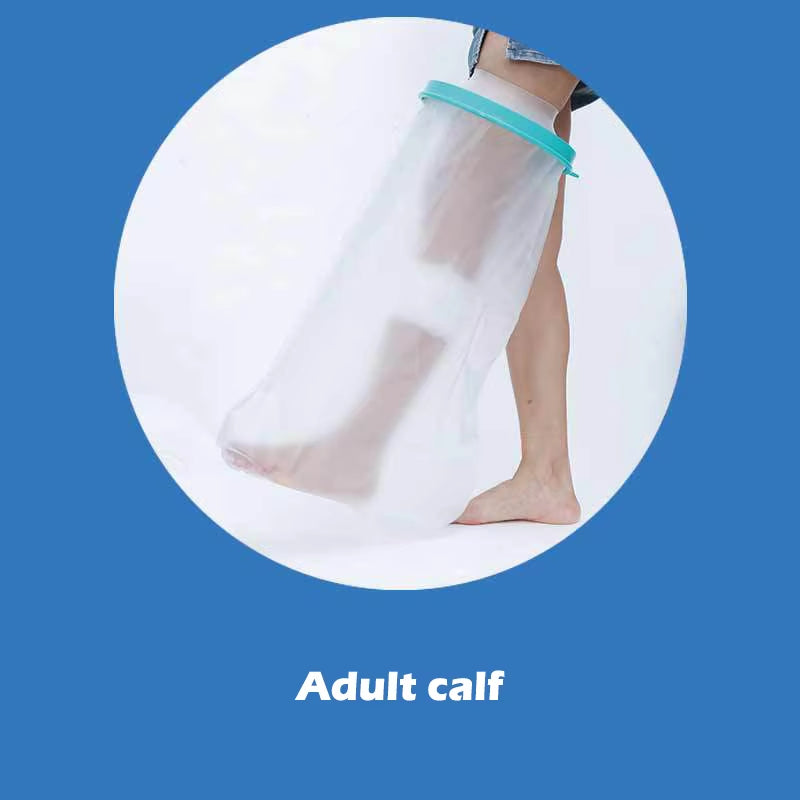 Blue Shower Cover Adult Waterproof Sealed Cast Bandage Protector Wound Fracture Leg Foot Arm Palm Bath Protective Ring Sleeve