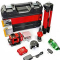 Professional Outdoor Green Line Laser Level with Horizontal & Vertical Lines Precise Automatic Calibration Contractor-Grade Tool for Construction & Gardening